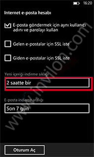 windows phone mail kurulumu