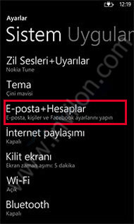 windows phone mailkurulumu