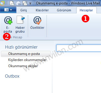 windows live mail kurulumu