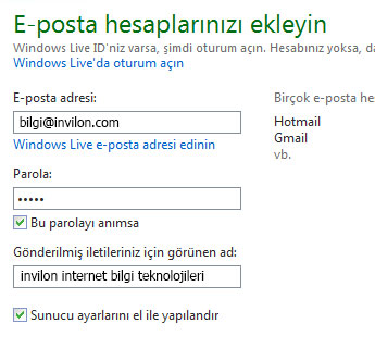 windows live mail kurulumu